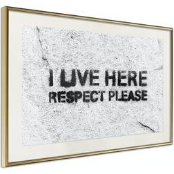 Arkiio Affisch I Live Here, Respect Please [Poster] 45x30 Poster